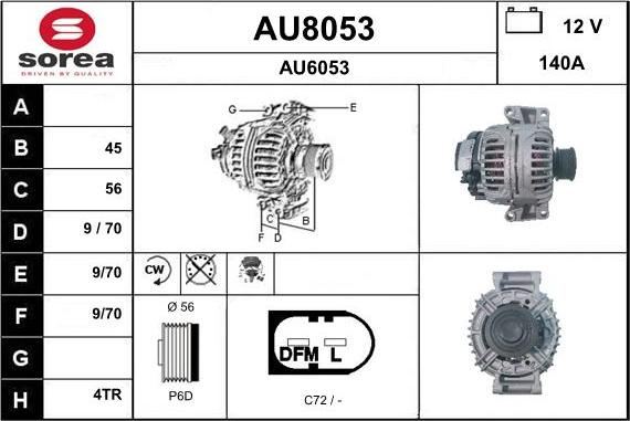 SNRA AU8053 - Генератор autospares.lv