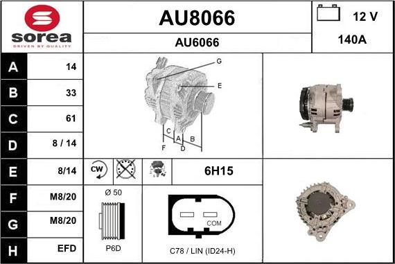 SNRA AU8066 - Генератор autospares.lv