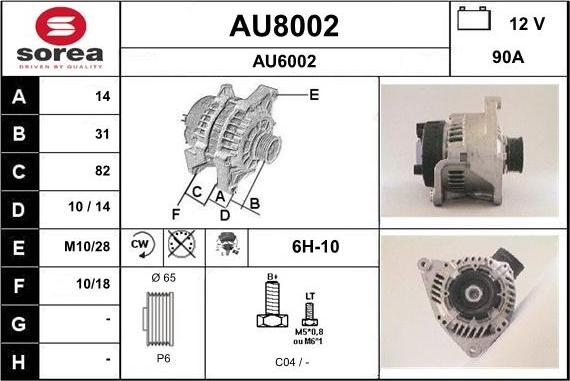 SNRA AU8002 - Генератор autospares.lv