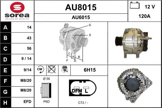 SNRA AU8015 - Генератор autospares.lv