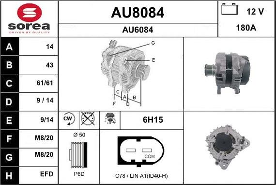 SNRA AU8084 - Генератор autospares.lv