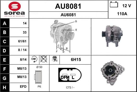 SNRA AU8081 - Генератор autospares.lv