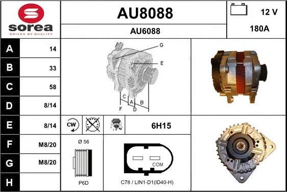 SNRA AU8088 - Генератор autospares.lv