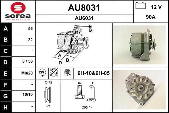 SNRA AU8031 - Генератор autospares.lv