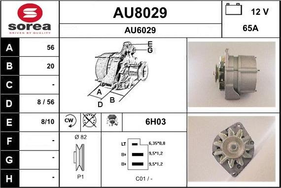 SNRA AU8029 - Генератор autospares.lv