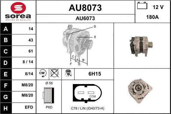 SNRA AU8073 - Генератор autospares.lv