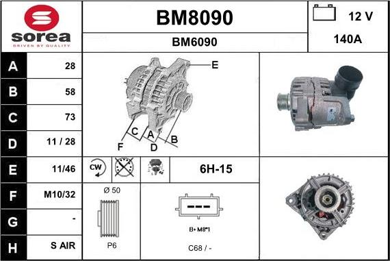 SNRA BM8090 - Генератор autospares.lv