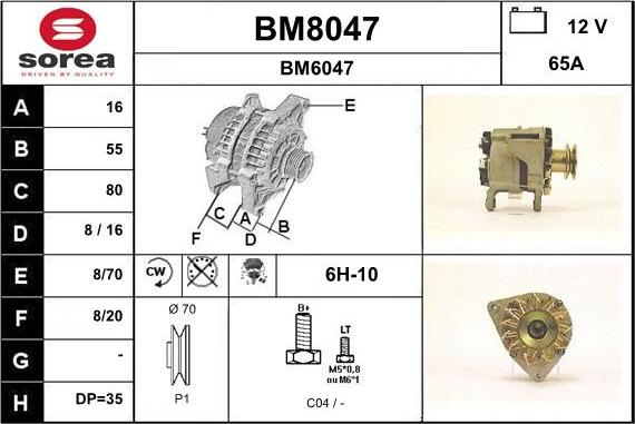 SNRA BM8047 - Генератор autospares.lv