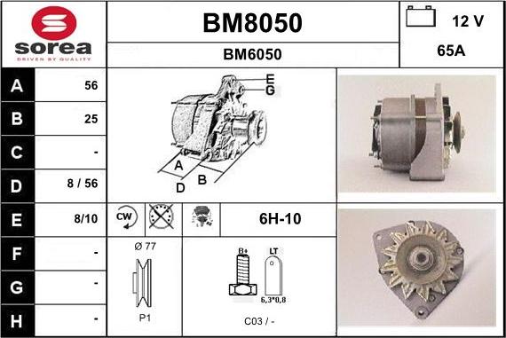 SNRA BM8050 - Генератор autospares.lv