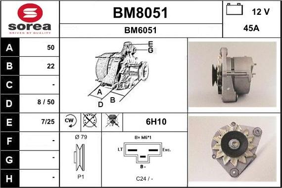 SNRA BM8051 - Генератор autospares.lv