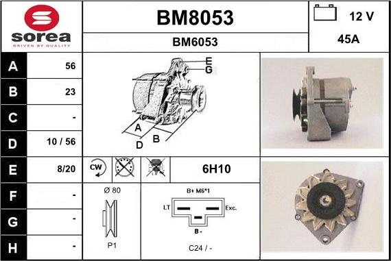 SNRA BM8053 - Генератор autospares.lv