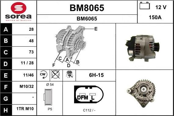 SNRA BM8065 - Генератор autospares.lv