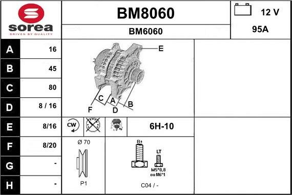 SNRA BM8060 - Генератор autospares.lv