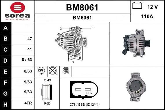 SNRA BM8061 - Генератор autospares.lv