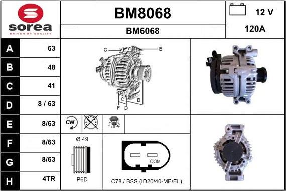 SNRA BM8068 - Генератор autospares.lv