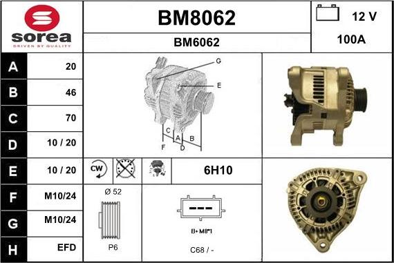 SNRA BM8062 - Генератор autospares.lv