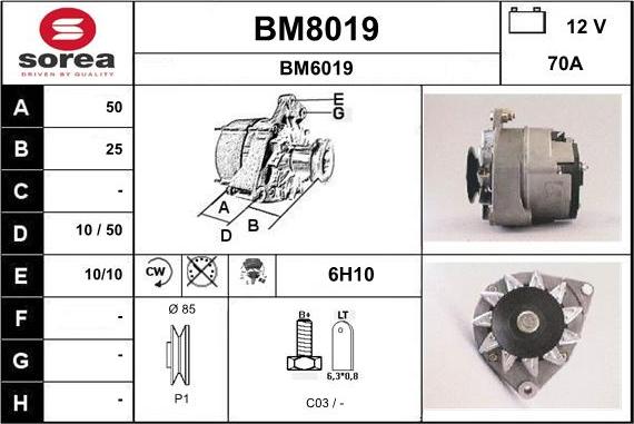 SNRA BM8019 - Генератор autospares.lv