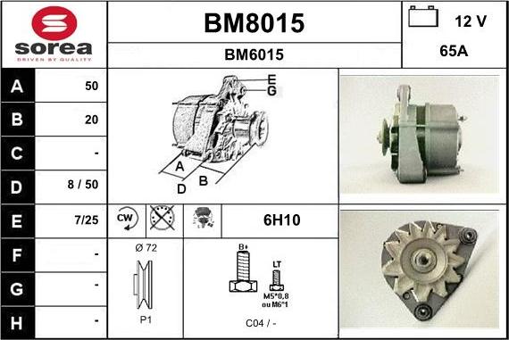 SNRA BM8015 - Генератор autospares.lv