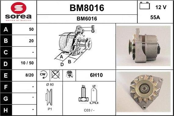 SNRA BM8016 - Генератор autospares.lv