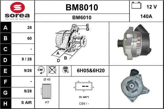 SNRA BM8010 - Генератор autospares.lv