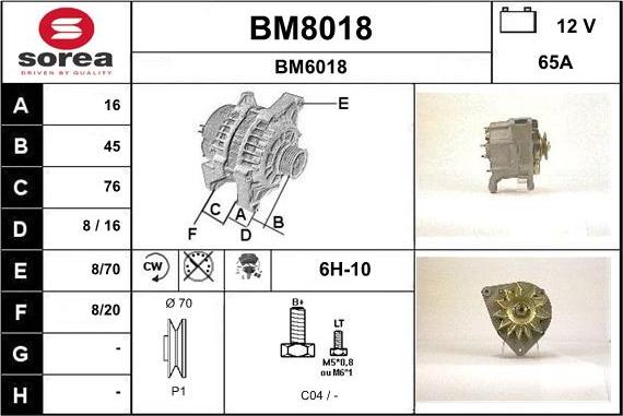 SNRA BM8018 - Генератор autospares.lv