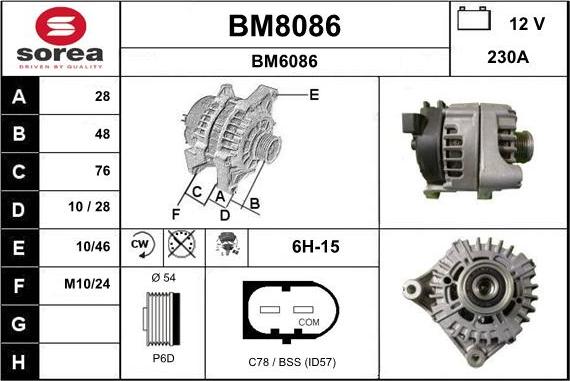 SNRA BM8086 - Генератор autospares.lv