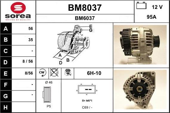 SNRA BM8037 - Генератор autospares.lv