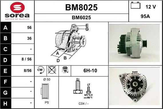 SNRA BM8025 - Генератор autospares.lv