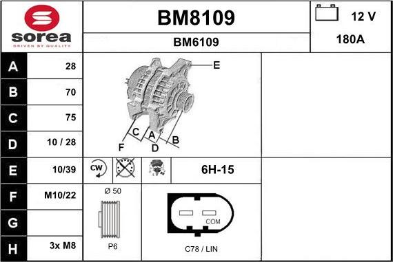 SNRA BM8109 - Генератор autospares.lv