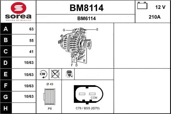 SNRA BM8114 - Генератор autospares.lv