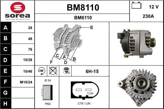 SNRA BM8110 - Генератор autospares.lv