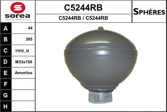 SNRA C5244RB - Гидроаккумулятор, подвеска / амортизация autospares.lv