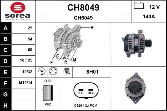 SNRA CH8049 - Генератор autospares.lv