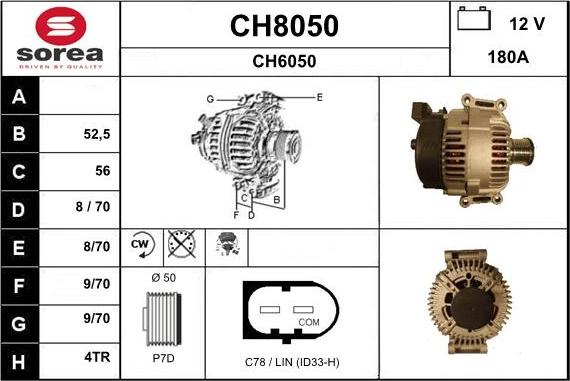 SNRA CH8050 - Генератор autospares.lv
