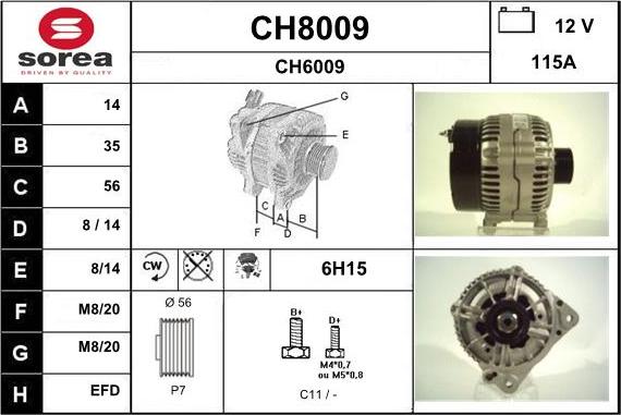 SNRA CH8009 - Генератор autospares.lv