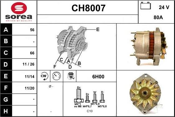 SNRA CH8007 - Генератор autospares.lv