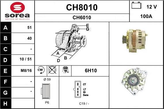 SNRA CH8010 - Генератор autospares.lv