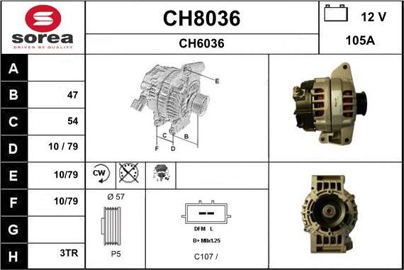 SNRA CH8036 - Генератор autospares.lv