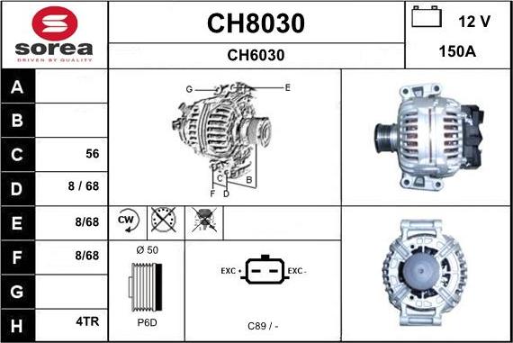 SNRA CH8030 - Генератор autospares.lv