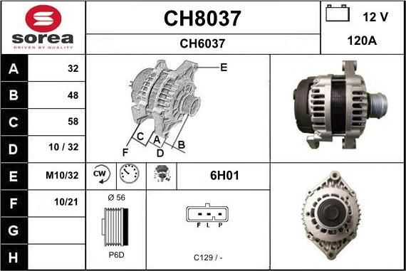 SNRA CH8037 - Генератор autospares.lv