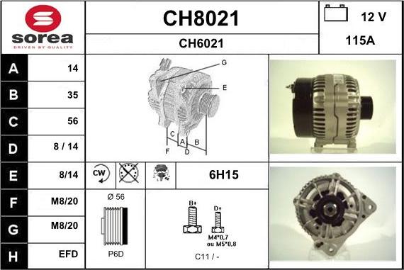 SNRA CH8021 - Генератор autospares.lv