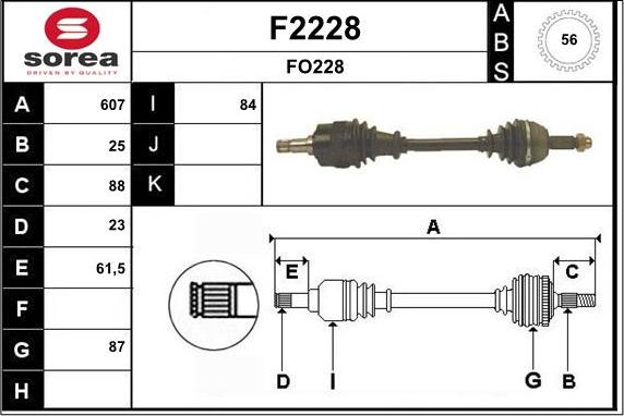 SNRA F2228 - Приводной вал autospares.lv