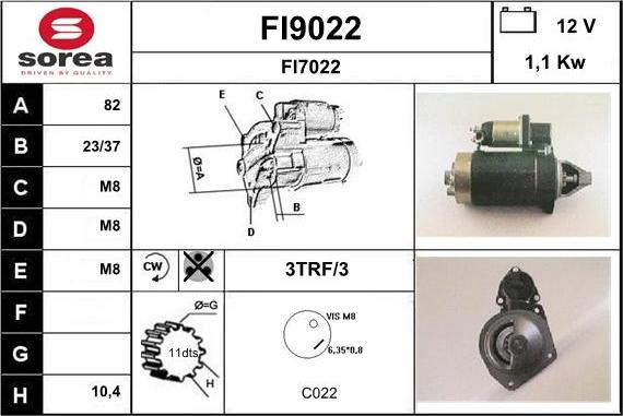 SNRA FI9022 - Стартер autospares.lv