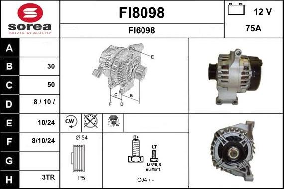 SNRA FI8098 - Генератор autospares.lv