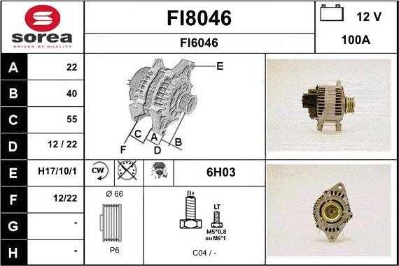 SNRA FI8046 - Генератор autospares.lv