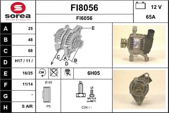 SNRA FI8056 - Генератор autospares.lv