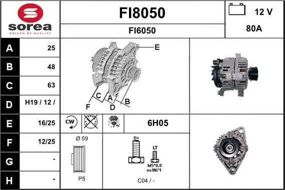 SNRA FI8050 - Генератор autospares.lv