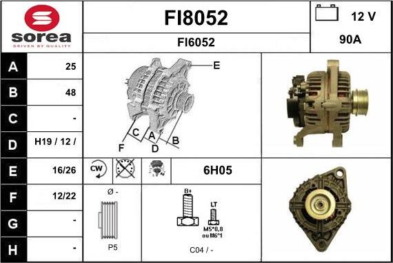 SNRA FI8052 - Генератор autospares.lv