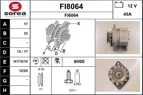 SNRA FI8064 - Генератор autospares.lv