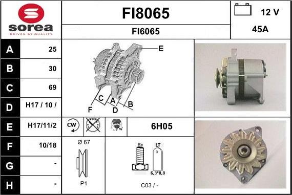 SNRA FI8065 - Генератор autospares.lv